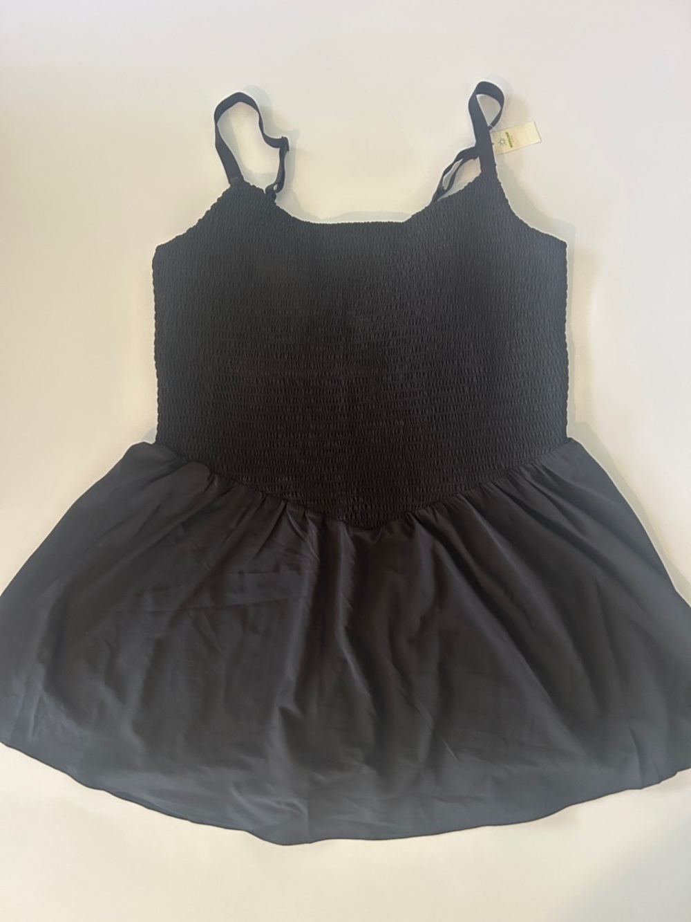 Aerie Offline Black Smocked Tank Top Dress XL